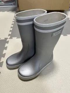 AIGLE エーグル　レインブーツ シルバー　28（18cm相当）