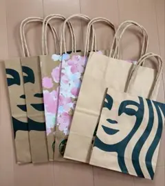 お値下げしました‼️スターバックス 紙袋 6枚セット 桜
