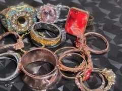 整理品 シルバー ゴールドカラー リング まとめ売り11 サイズ 色々