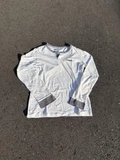 adidas 黒系チェック柄縁取り 長袖Tシャツ