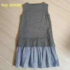 Ray BEAMS ノースリーブレイヤード切替可愛いチュニックワンピース