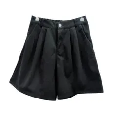 新品/匿名/レディース ショートパンツAラインパンツ ウール調 ウエストゴムL位