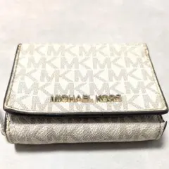 MICHAEL KORS 三つ折り財布 ベージュ系