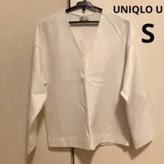 Uniqlo U ユニクロユー　Vネック　カットソー　ホワイト　白　Sサイズ