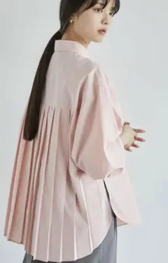 PARK GIRLⓇバックプリーツピンクシャツ