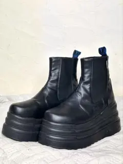 YOSUKE 厚底 黒 サイドゴアブーツ　23.5cm