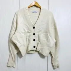 ADAM ET ROPE ラクーン ファーニットカーディガン