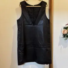 ディノスの革のジャンバースカート