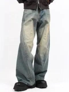 NVRFRGT 3D TWISTED JEANS サイズ2 立体 ワイド デニム