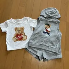 ベビー服 80 90 夏服 まとめ売り クマ