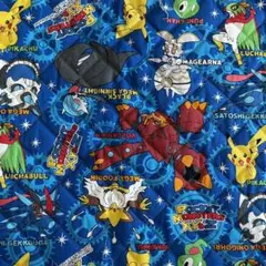 キルティング、布　5点セット（ポケモン、鬼滅の刃等•キルティング2枚、布3枚）