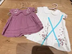 petit main ピンク いちご刺繍ブラウス　80㎝