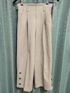 axes femme ワイドパンツ カジュアル　ボタン