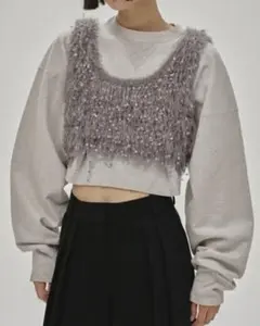 todayful Fringe Knit Bustie