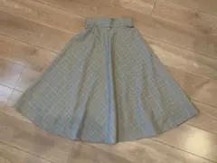 Ballsey チェックフレアロングスカート　サイズ32 ブラウン系