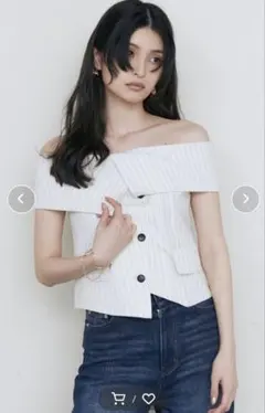 【完売品】【新作】MURUA オフショルマニッシュブラウス