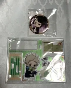 呪術廻戦0 まるくじ まったり読書時間 アクリルジオラマ 缶バッジ 2点セット