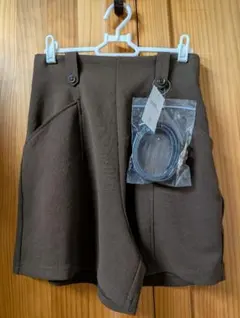 earth ブラウン ショートパンツ ベルト付き Mサイズ