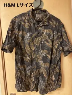 H&M ボタニカル柄 半袖シャツ メンズ Lサイズのサムネイル