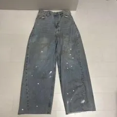 JEANASIS ペイント加工 ワイドパンツ
