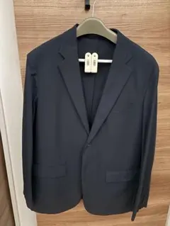 【美品】UNIQLO ユニクロ 感動ジャケット コットンライク ネイビー XL
