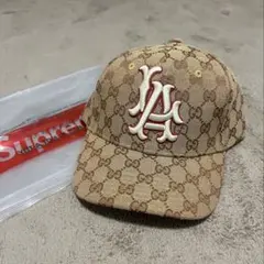 GUCCI GGパターン LAキャップ ベージュ