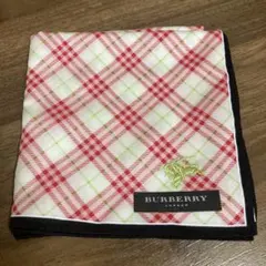 バーバリー　ハンカチ　可愛い赤＆ピンク　チェック　新品