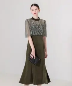 Leja スパンコールビジューボレロマーメイドワンピースドレス　2set