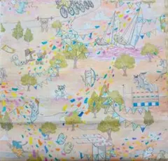 ユキエモン　メダリスト　ピンクオレンジ　60ローン生地