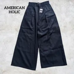 AMERICAN HOLIC ダークブルー ワイドパンツ M