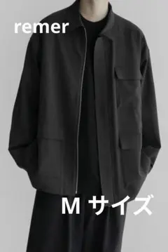 remer loose shadow herringbone jacket　M