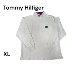 【90's】Tommy Hilfiger ハーフジップ スウェット XL