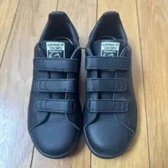 adidas Stan Smith キッズ用 ブラック ベルクロ　20cm