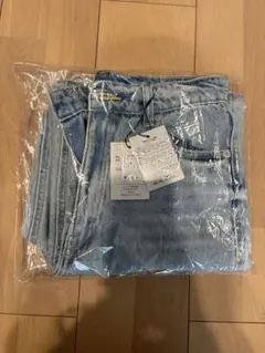 フリンジヘムセミフレアデニムパンツ cu166