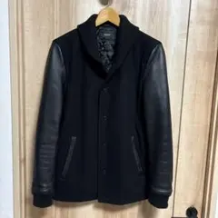 ウールレザースタジャン ブラック