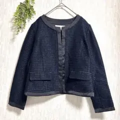 DES PRÉS デプレ ノーカラージャケット シルク混 日本製 7号 黒 - メルカリ