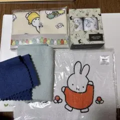 5点セットハンドタオル　ぞうきん　まとめ売り　ミッフィー　スヌーピー