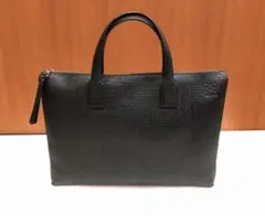 LOEWE ゴヤ シンプル ブリーフケース ブラック　レザー ビジネスバッグのサムネイル
