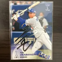 BBM 2025 2nd 中日ドラゴンズ 岡林勇希 銀箔サインカード