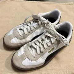 PUMA スニーカー ホワイト/ベージュ/ブラック　23.5 パレルモ