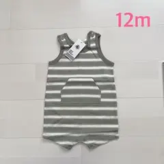 プチバトー　マリニエール袖なしロンパース　12m