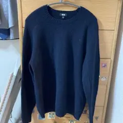 UNIQLO ユニクロ ラムクルーネックセーターネイビー L