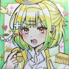 手描きイラスト シャイニングちゃん 豆色紙