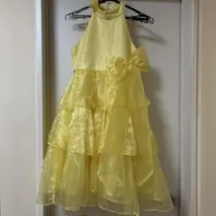 イエロー ティアードドレス 150