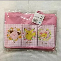 ポケットモンスター　プラチナムザッカ　ポケット付 収納バッグ　ピンク