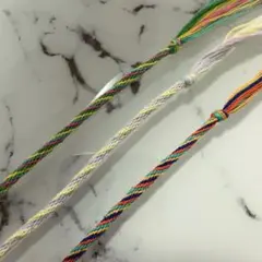 ハンドメイドミサンガ　4色　3本セット　オーダーメイド