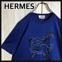 3795【希少・美品】イタリア製 エルメス ブラジリアンホース ロゴ Tシャツのサムネイル