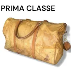 プリマクラッセ　2way 大容量 ボストンバッグ 地図柄 　イタリア製　鍵付き