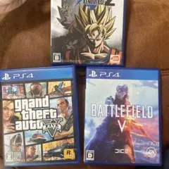 PS4 ゲームソフト 3本セット グラセフ5 バトルフィールド5 ゼノバース2