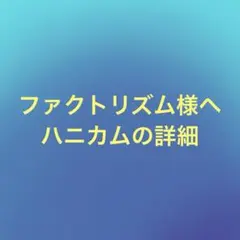 ファクトリズム様　ハニカム　希望サイズ詳細